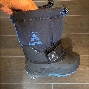 Kamik Navy and Black Snow Boots